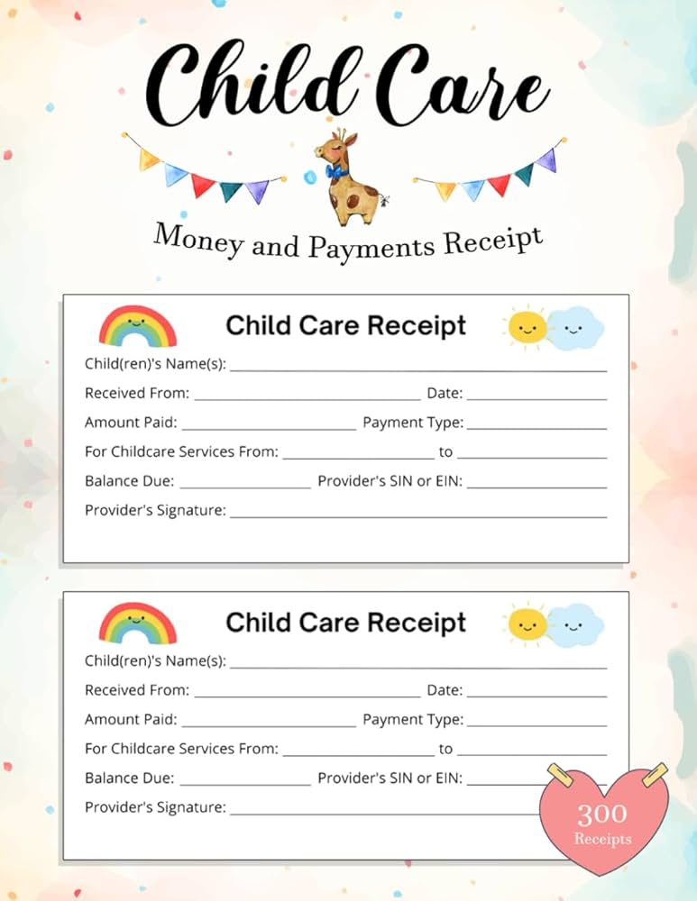 Amazon.com: Child Care Money and Payments Receipt: Over 300 Receipts Organizer for the Child Care | Receipt book for babysitting ,Centers, Preschool center, Home ... book for child care services and babysitting: amazon-com-child-care-money-and-payments-receipt-over-300-receipts-organizer-for-the-child-care-receipt-book-for-babysitting-centers-preschool-center-home-book-for-child-care-services-and-babysitting