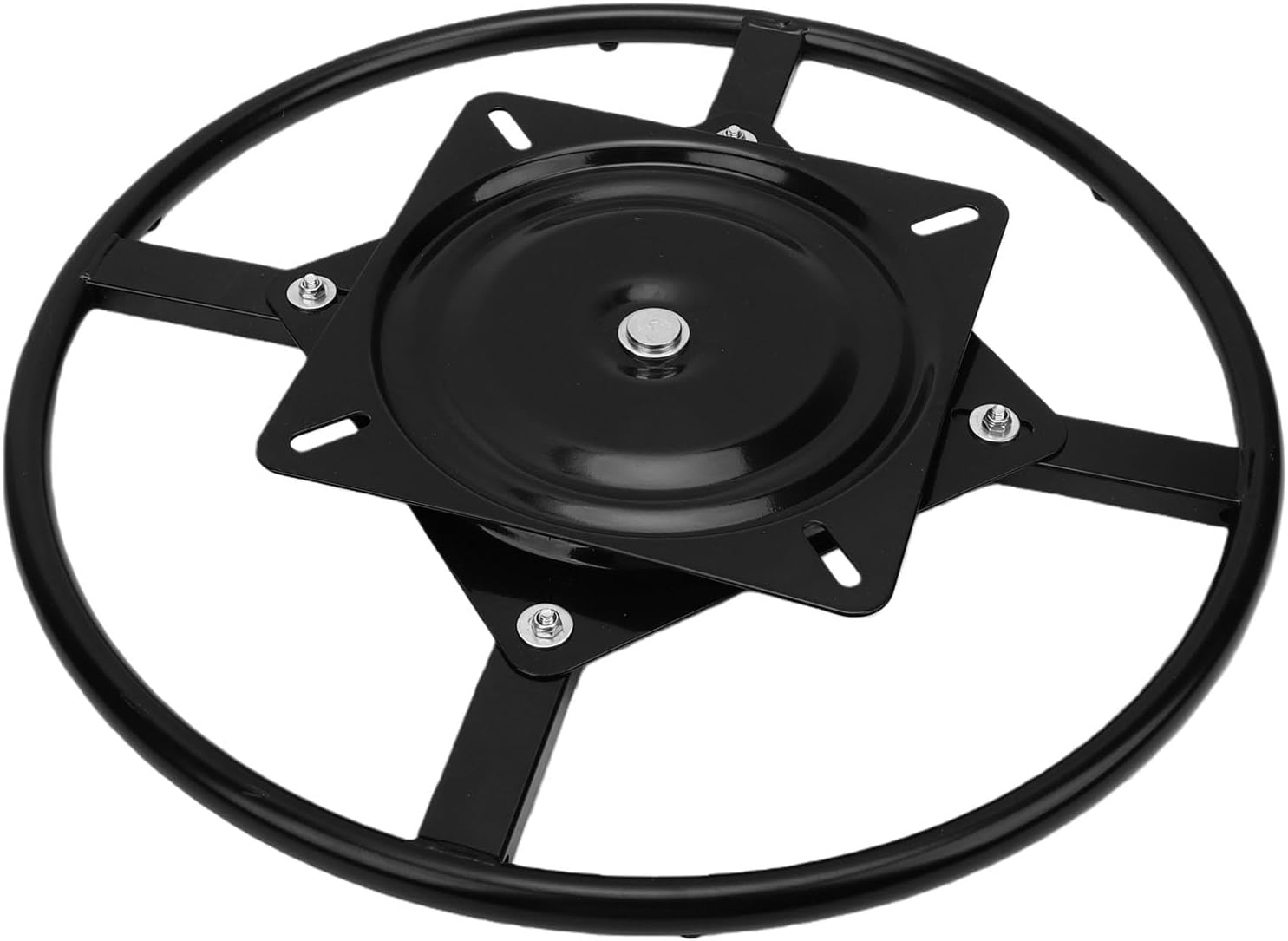 Fafeicy Recliner Rotating Base, 360 Degree Heavy Duty Chair Ring Replacement, 50cm Ring with 24.5cm Square Plate for Living Room Recliner Repair