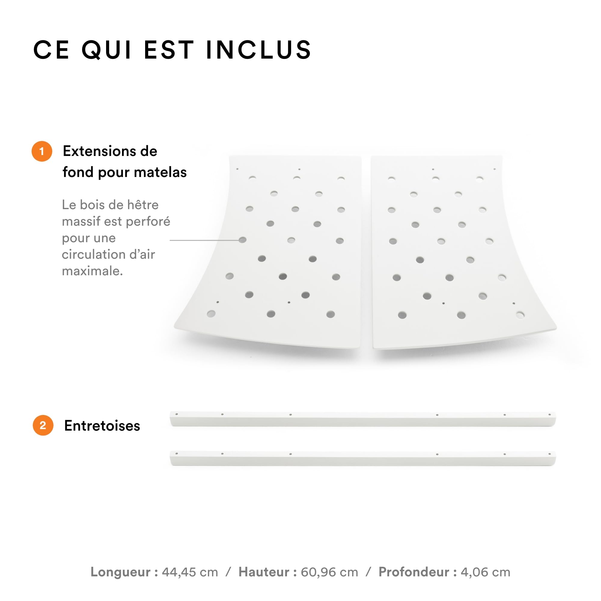 Stokke Kit d’Extension Junior Sleepi, Blanc - Transforme Le Lit Sleepi en Le Junior - Utilisable Jusqu’à 10 Ans - Rallonge Le lit Jusqu’à 172cm - Matelas optionnel avec Housse Amovible