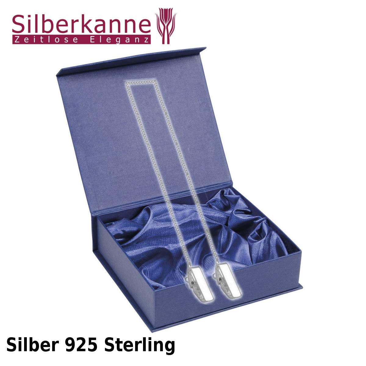 Serviettenhalter Serviettenkette Silber 925 Sterling glatt poliert L 60 cm in Top Verarbeitung