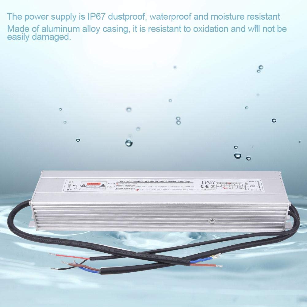 Alimentatore LED, IP67 Impermeabile 24V 100W 4.17A Alimentatore dimmerabile Ingresso LED AC170-260V (50/60Hz) Ingresso 24V 100W 4.17A