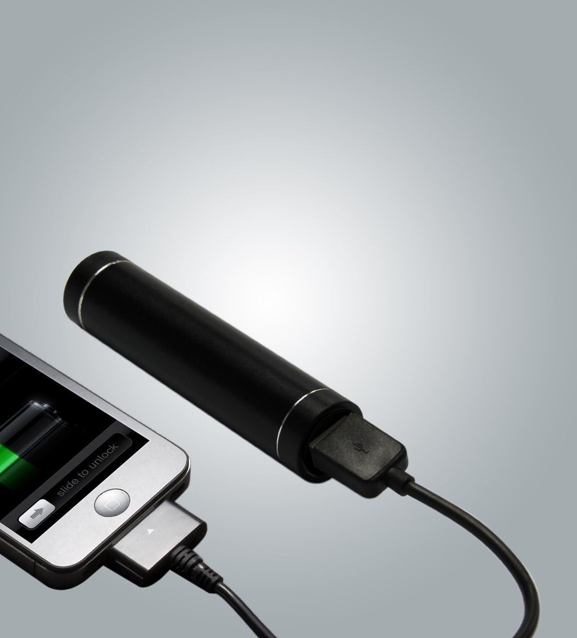 "Energy Bar Mini" Lipstick Power Bank External Battery Charger - 2200 mah - External Backup Power Pack for iPhone 5, 4S, 4, 3GS, 3, Samsung Galaxy S2, S3, S4, S5, Android Smart Phones, Cell Phones, Google Glass, Camcorders, Digital Cameras, DV Recorders (Black)