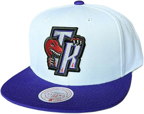 Mitchell & Ness Gorra ajustable del sombrero del Snapback del logotipo del equipo de los Raptors de Toronto - Blanco