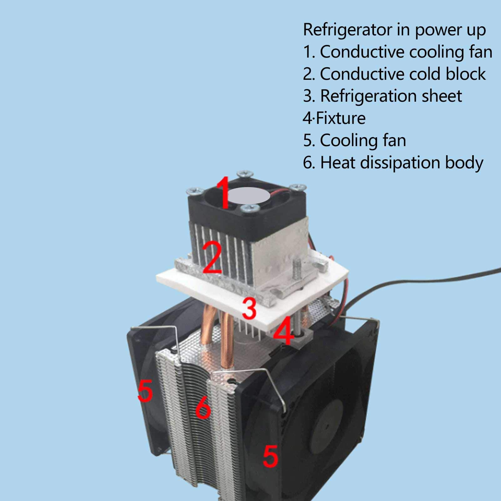 Chłodnica jednordzeniowa DIY Półprzewodnikowy system chłodniczy 12 V 72 W Termoelektryczne urządzenie chłodzące do lodówek i sprzętu laboratoryjnego DIY do samodzielnego montażu