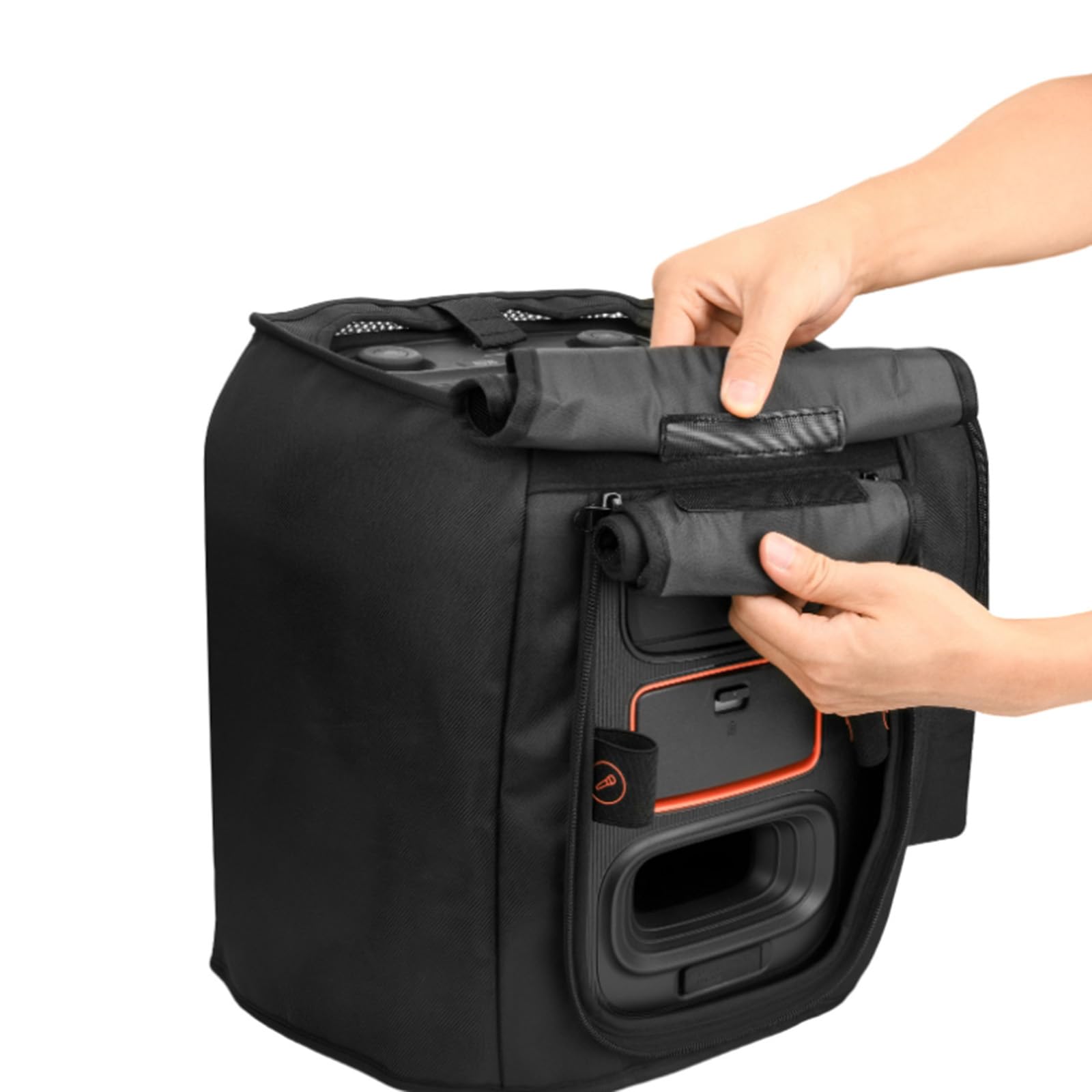 Lautsprecherhülle Schutzhülle für JBL PartyBox Encore 2/2 Essential Portable Lautsprecher, Outdoor Party Reise Staubschutz Netzhülle mit Aufbewahrungstasche für Mikrofone Zubehör