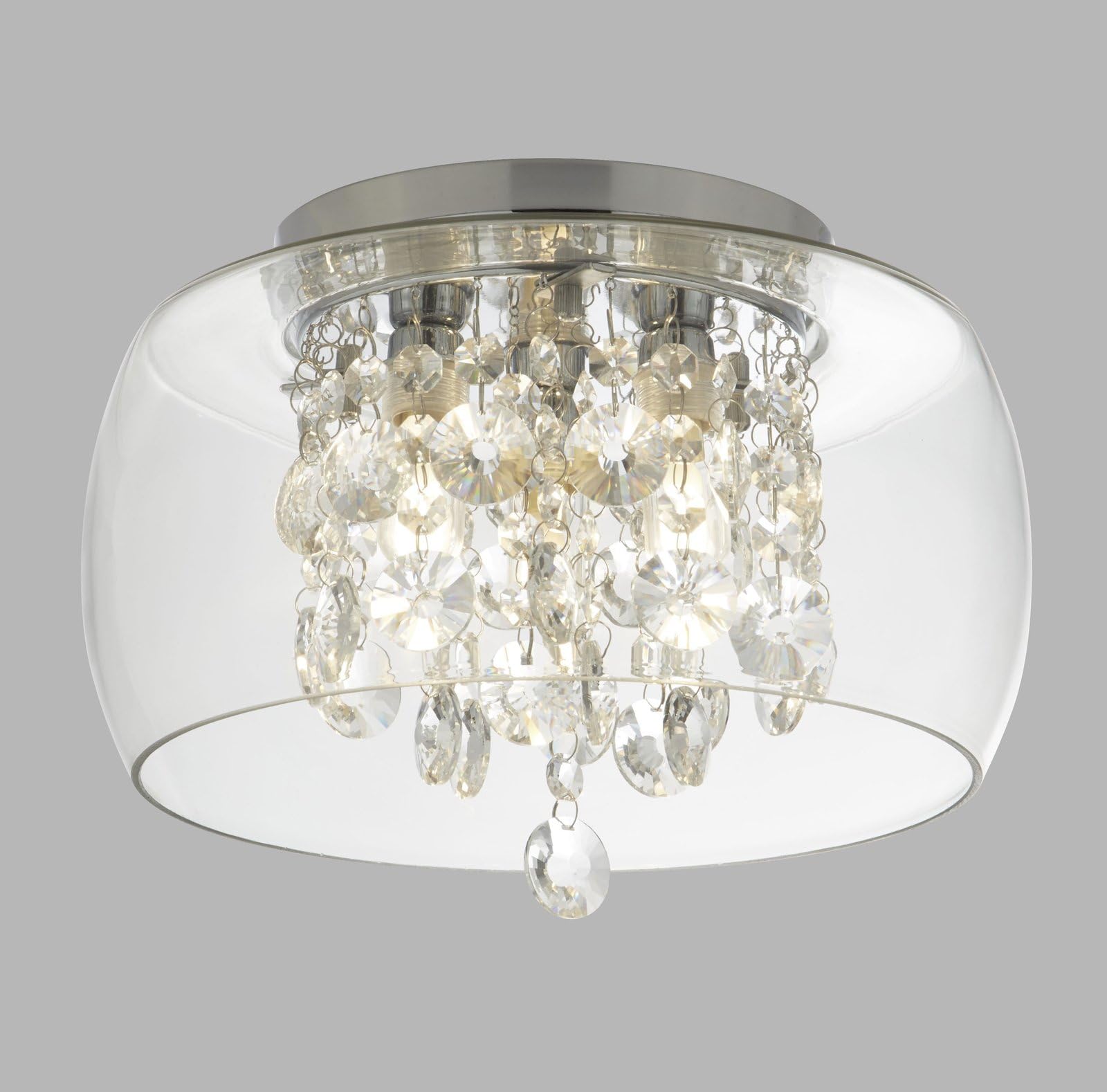 Searchlight 3 Ljus Badrumsspoltaklampa Krom, Kristall IP44, G9