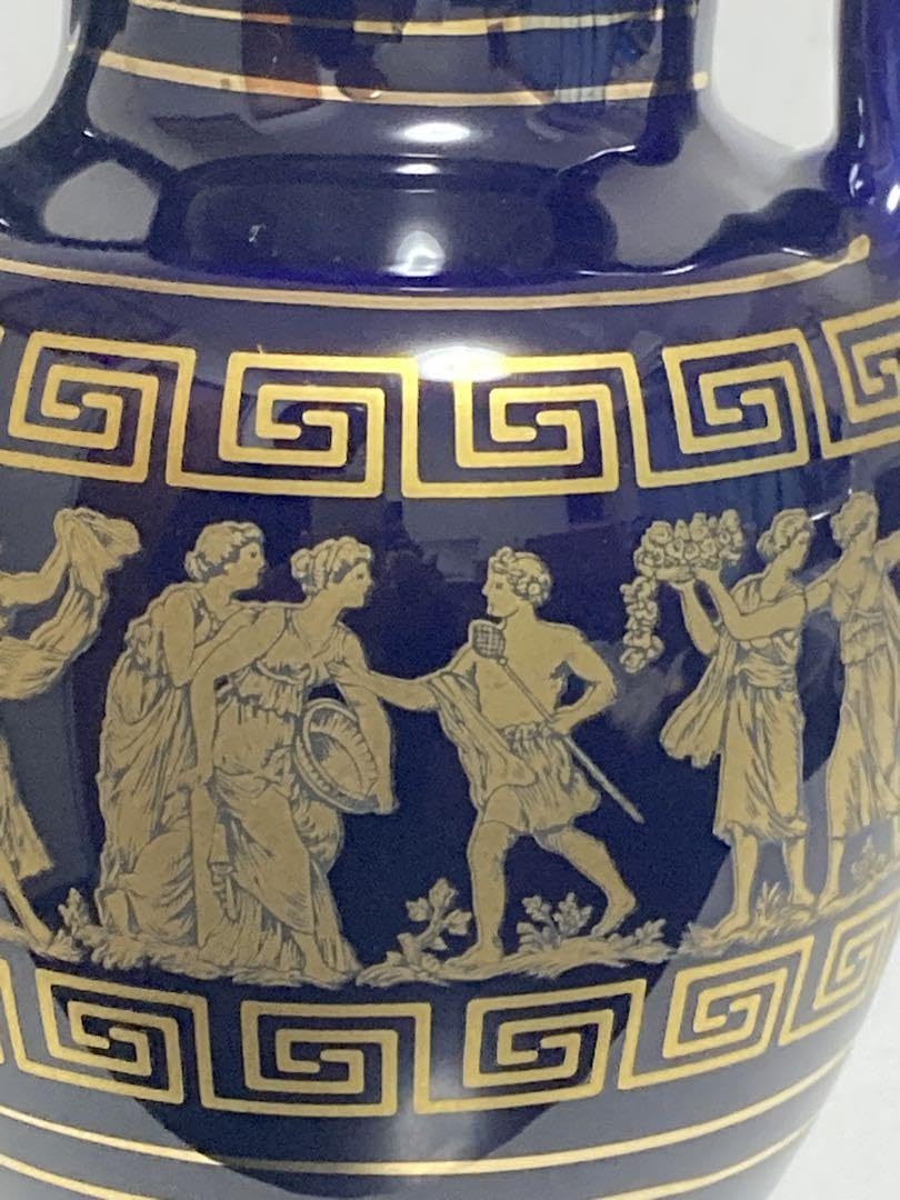 Amazon｜ギリシャの壺 24K金彩 ギリシャ神話絵 アンティーク調｜骨壺