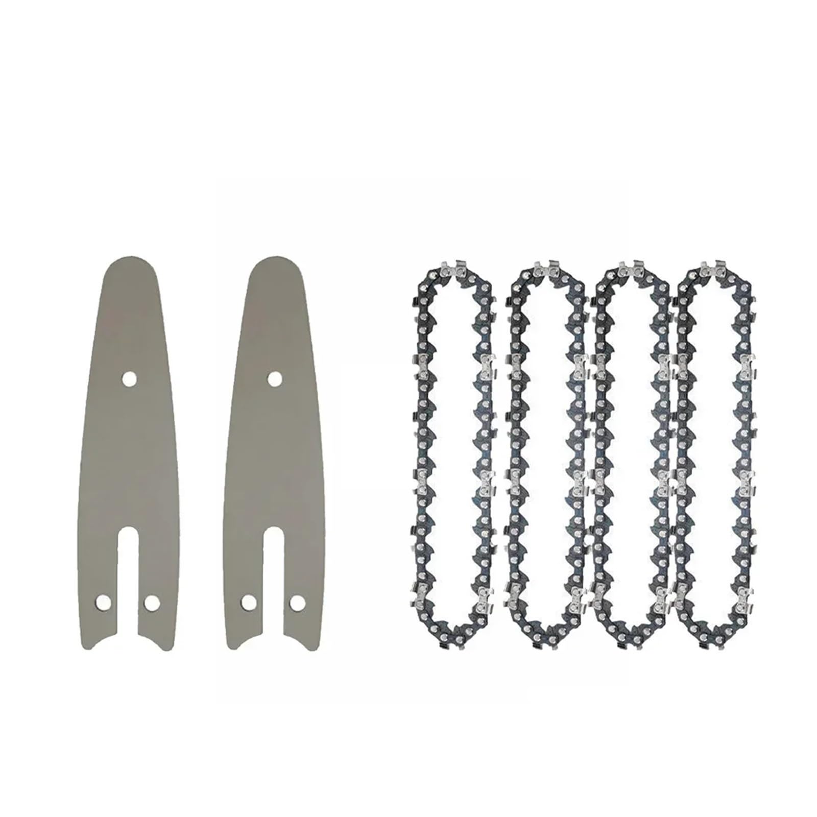 Motosierra de 4 pulgadas for cortar madera, inalámbrica, guía de cadena, sierra eléctrica portátil, motosierras, accesorios for cadena de sierra for tala.(4-inch Set6)