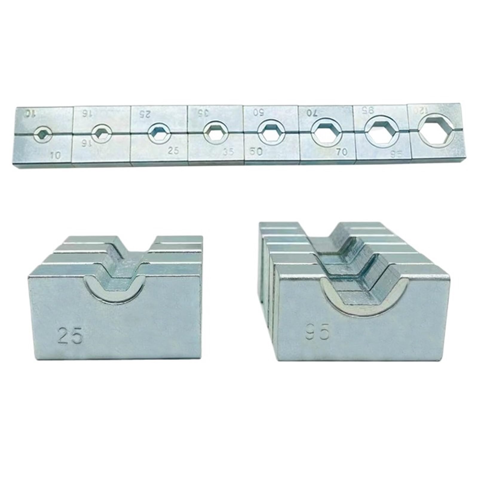 Generico YQK-120 Matrice for crimpatrice idraulica, 4-120 mm², Matrici for crimpatrice idraulica(10-120mm² Set)