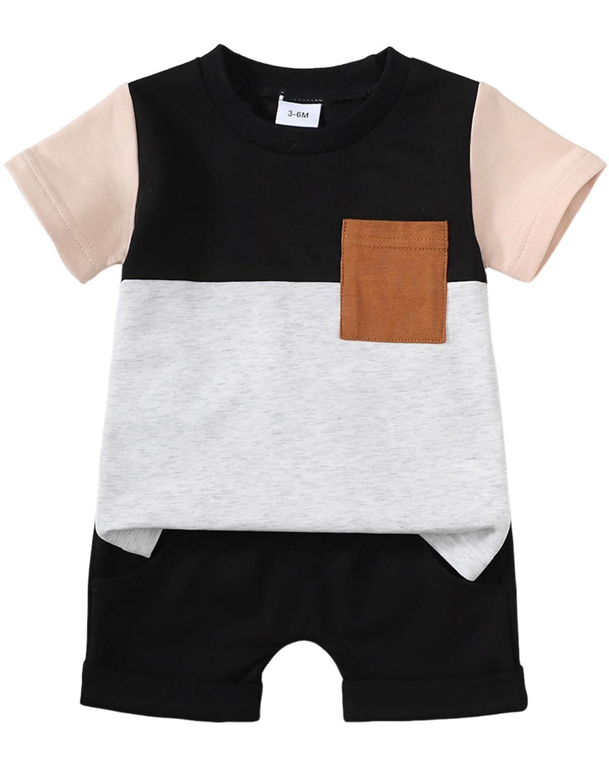 Yvowming Toddler Baby Boy Clothes Kids Summer Truck Print T Shirt Short Set with Pockets 0-4T