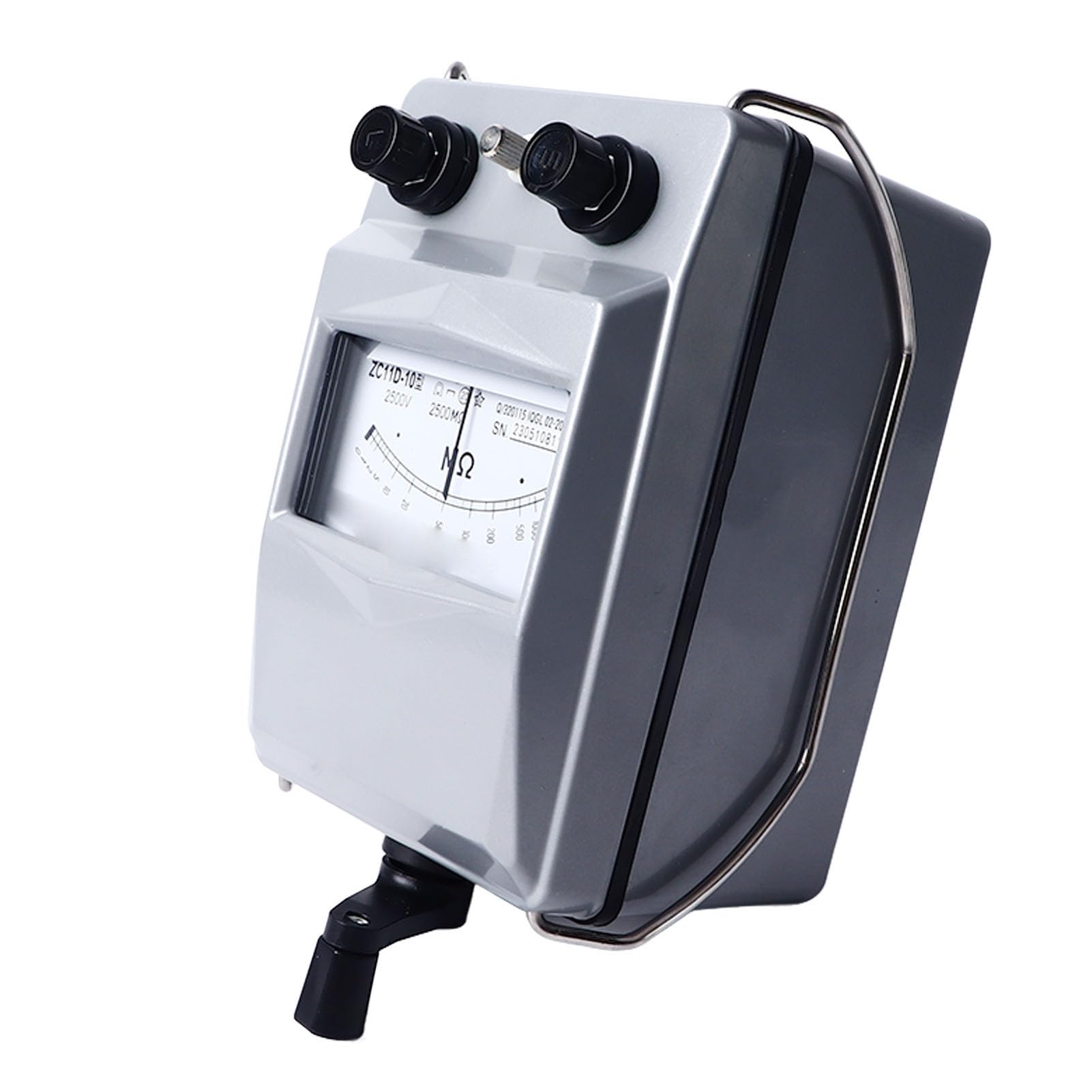 Fafeicy Tester di Isolamento Megaohmmetro, Misuratore di Resistenza Ad Alta Tensione con Custodia in Alluminio, Gamma 0-2500 V per Riparazione di Apparecchi e Ingegneria Elettrica