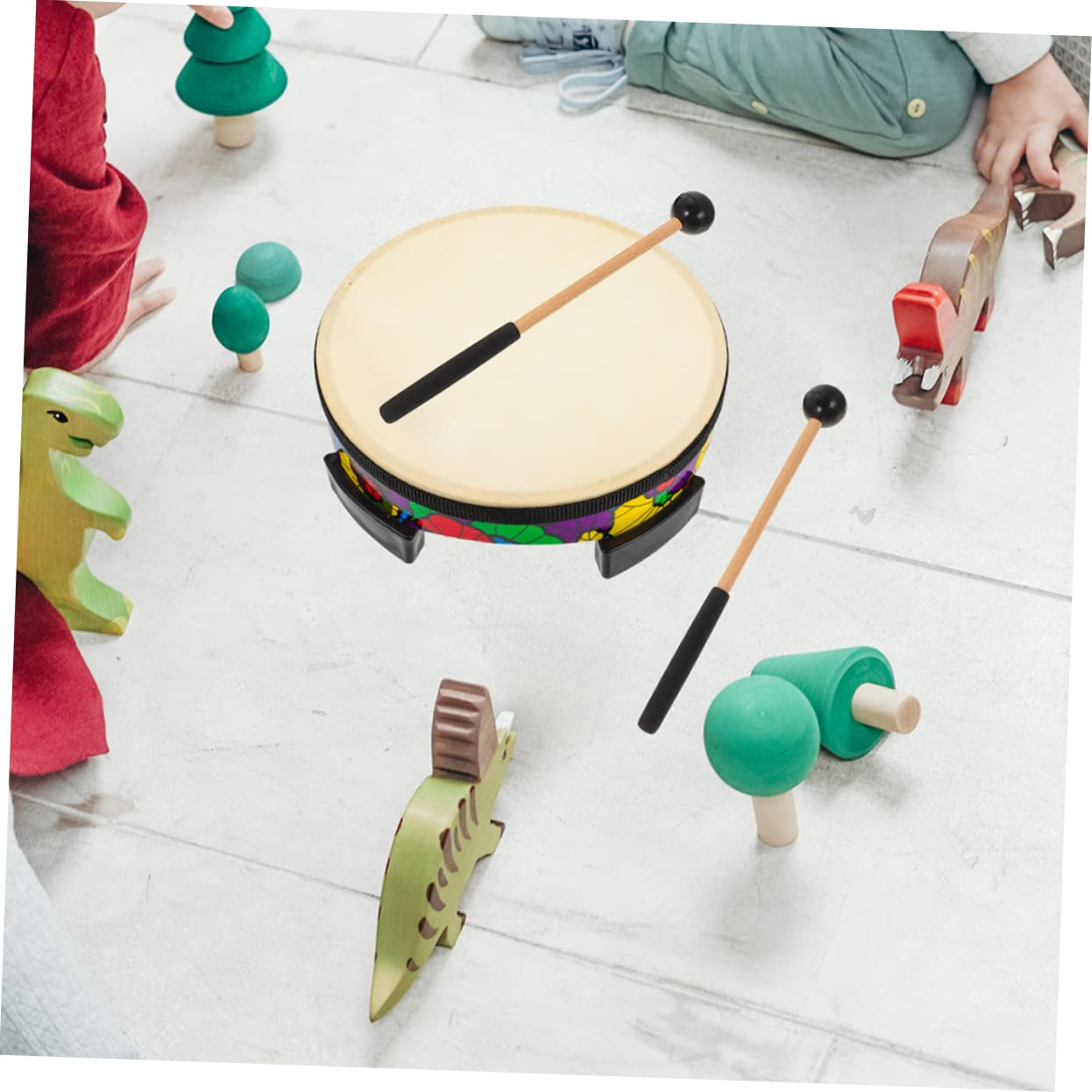Toyvian 6paia Bacchette Per Strumenti Musicali Mallet Per Tongue Drum e Marimba Percussione Strumenti Orff Colori e Facili Da Usare e Resistenti
