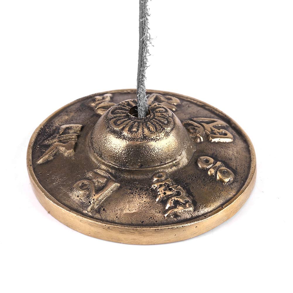 Cymbale Tingsha, cymbale ¨¤ doigt en laiton, cloches tingsha en laiton pour la m¨¦ditation, instrument de musique religieux bouddhiste