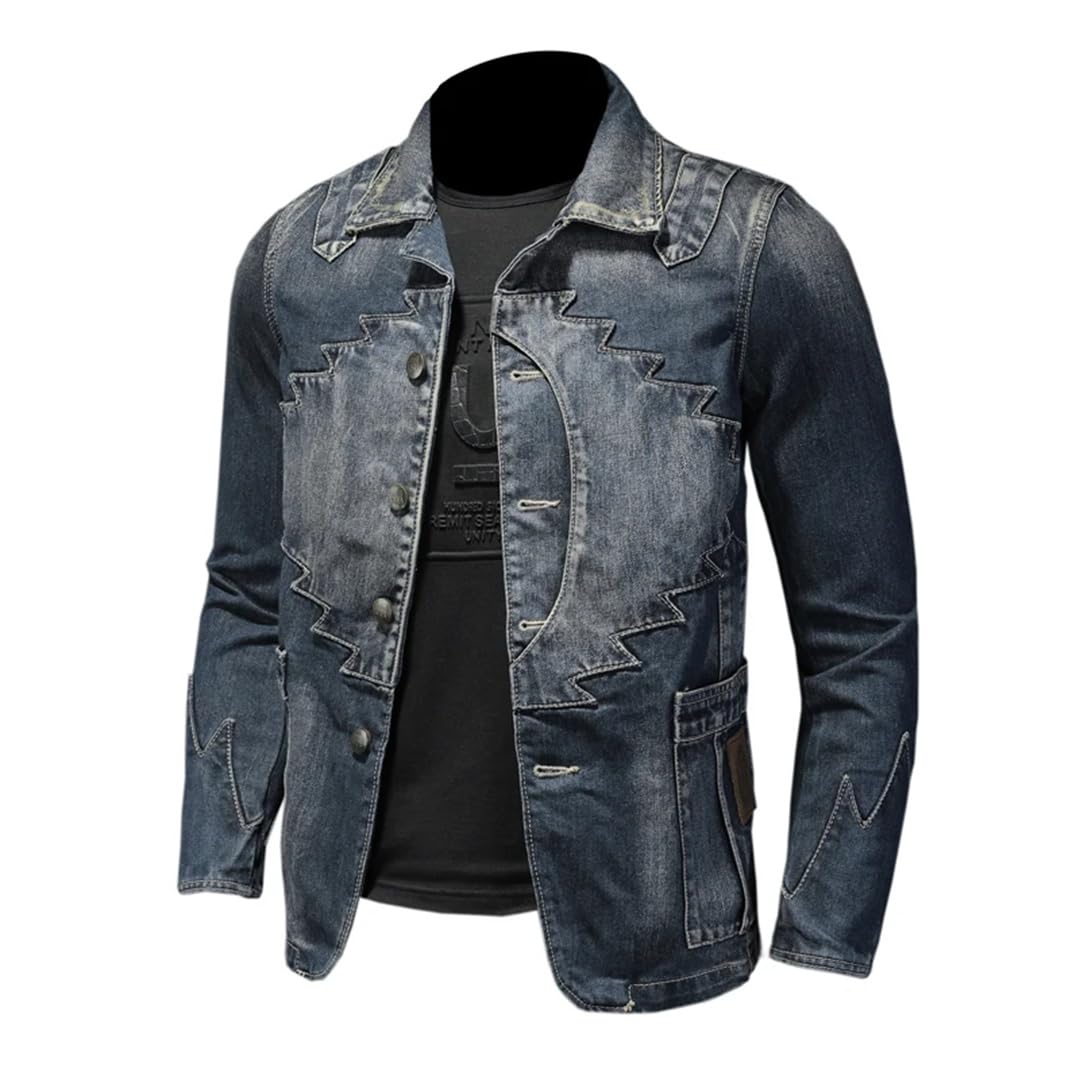 Mężczyźni Europa i Stany Zjednoczone All Suit Slim Retro Denim Jacket