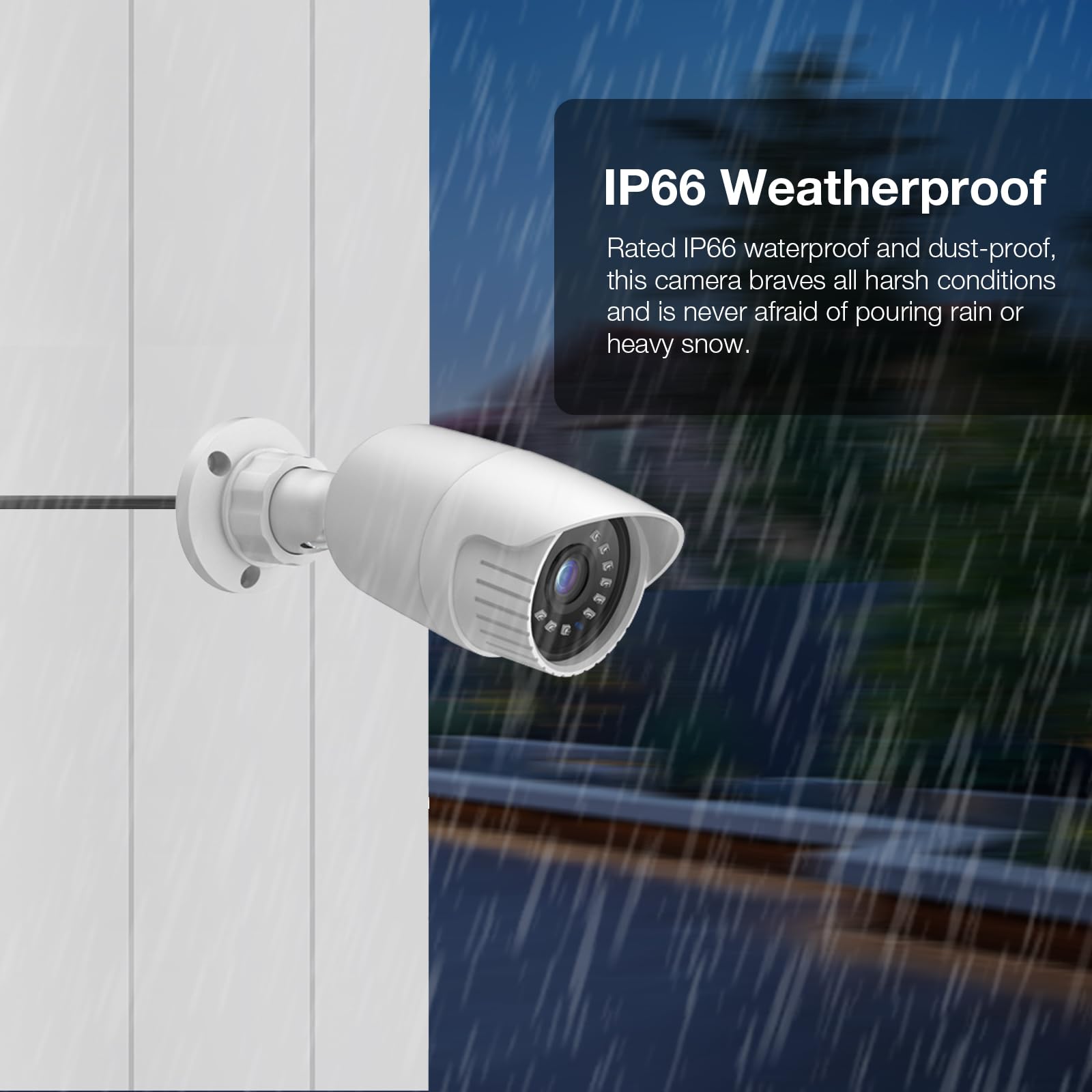 Cámara de seguridad 1080P 4 en 1 HD CCTV Bullet con cable, AHD/TVI/CVI/CVBS, video de vigilancia analógica con carcasa de metal, cámara negra para uso en exteriores, visión nocturna clara de 100 pies