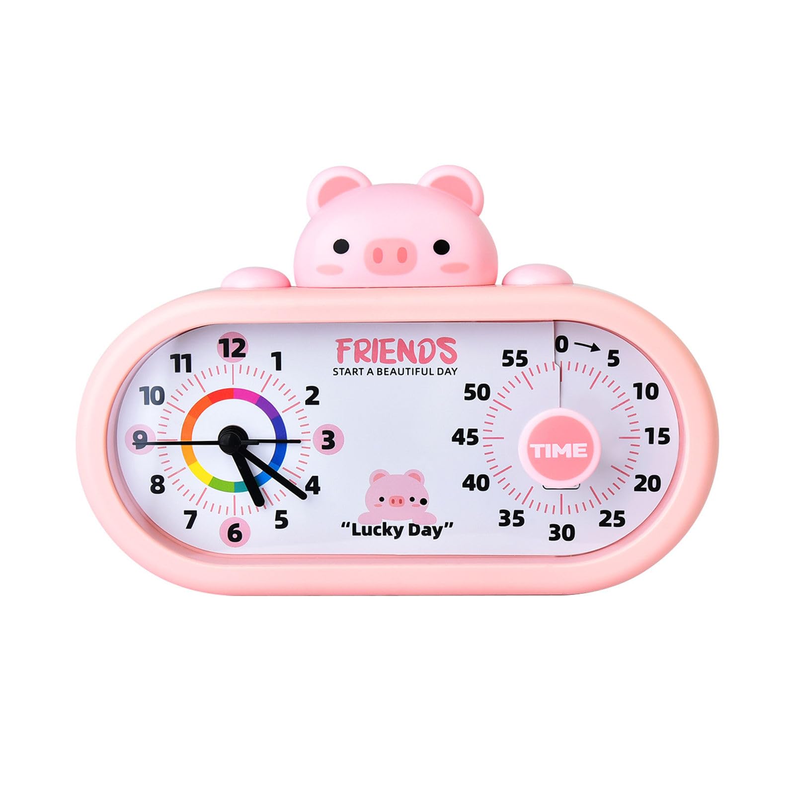 Oxxggkao Rechargeable Double Screen Display Visual Timer with Alarm Clock Precises Countdowns for Cooking Baking and Study Multifunctional Clock