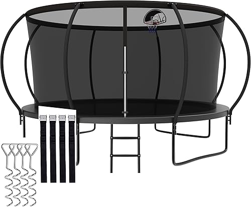 CITYLE Tranpoline - Tranpoline de 1500 libras 8 10 12 14 15 16 pies Tranpoline para niños y adultos Tranpoline con red de recinto, estacas de