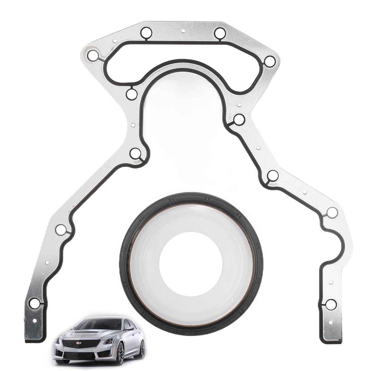 Rear Main Seal Block Cover Gasket Kit for GM LS Engines Compatible with Chevrolet GMC Hummer Pontiac LS LSX LS1 LQ4 LQ9 LS2 LS3 LS7 4.8L 5.3L 5.7L 6.0L BS40640