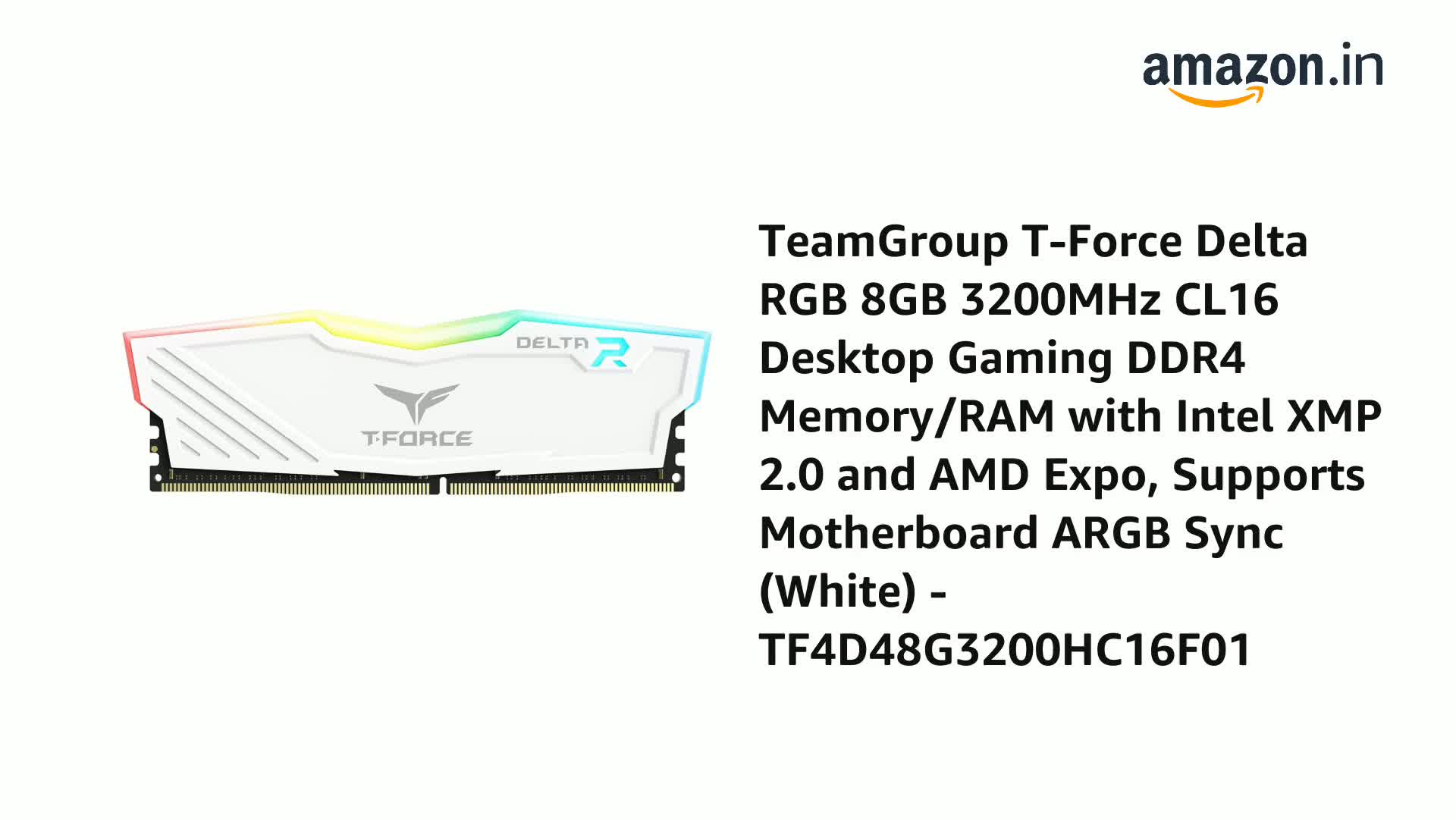 TeamGroup T-Force Delta RGB DDR4 Desktop Gaming Memory