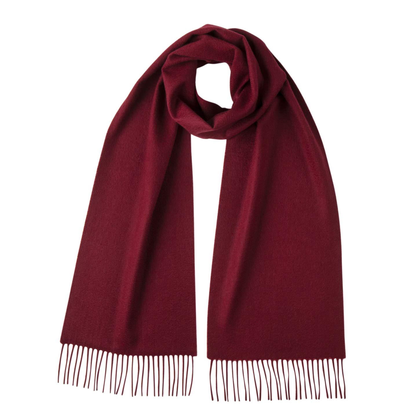 Lomond Cashmere - Scottish Cashmere Scarf - Solid Colours (Wine)