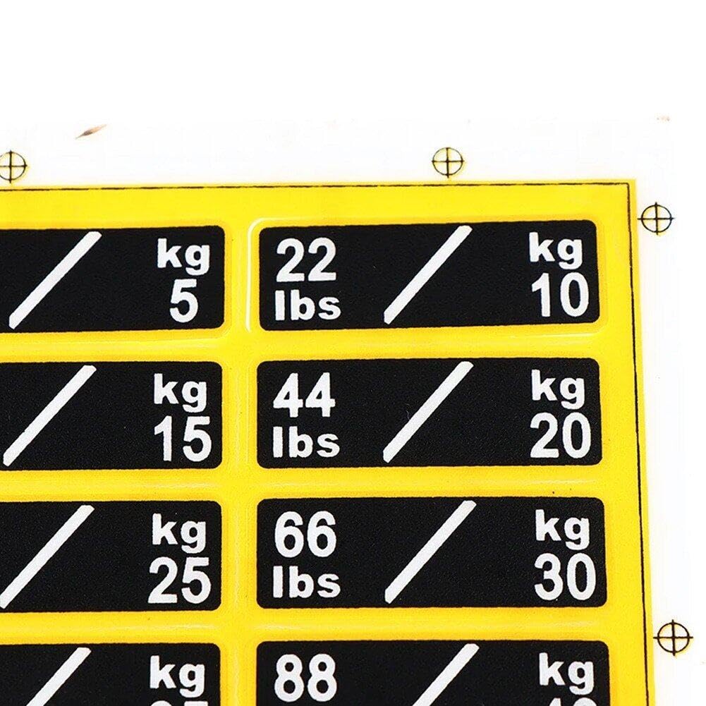 Autocollants D’identification De Poids Pour Machines De Gym – Résistants, De 5 à 110 Kg