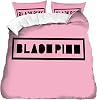 Blackpiin Single Duvet Cover, Kpop Single Bedding Set, Quilt Cover Pillow Cases 3 Pieces Ultra Soft Chemical Fiber Print Clear Smooth Zipper for KPOP Fans and Girls