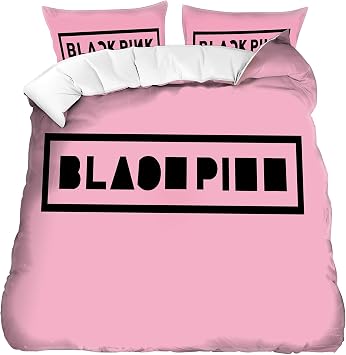Blackpiin Single Duvet Cover, Single Bedding Set, Quilt Cover Pillow Cases 3 Pieces Ultra Soft Chemical Fiber Print Clear Smooth Zipper for Fans and Girls
