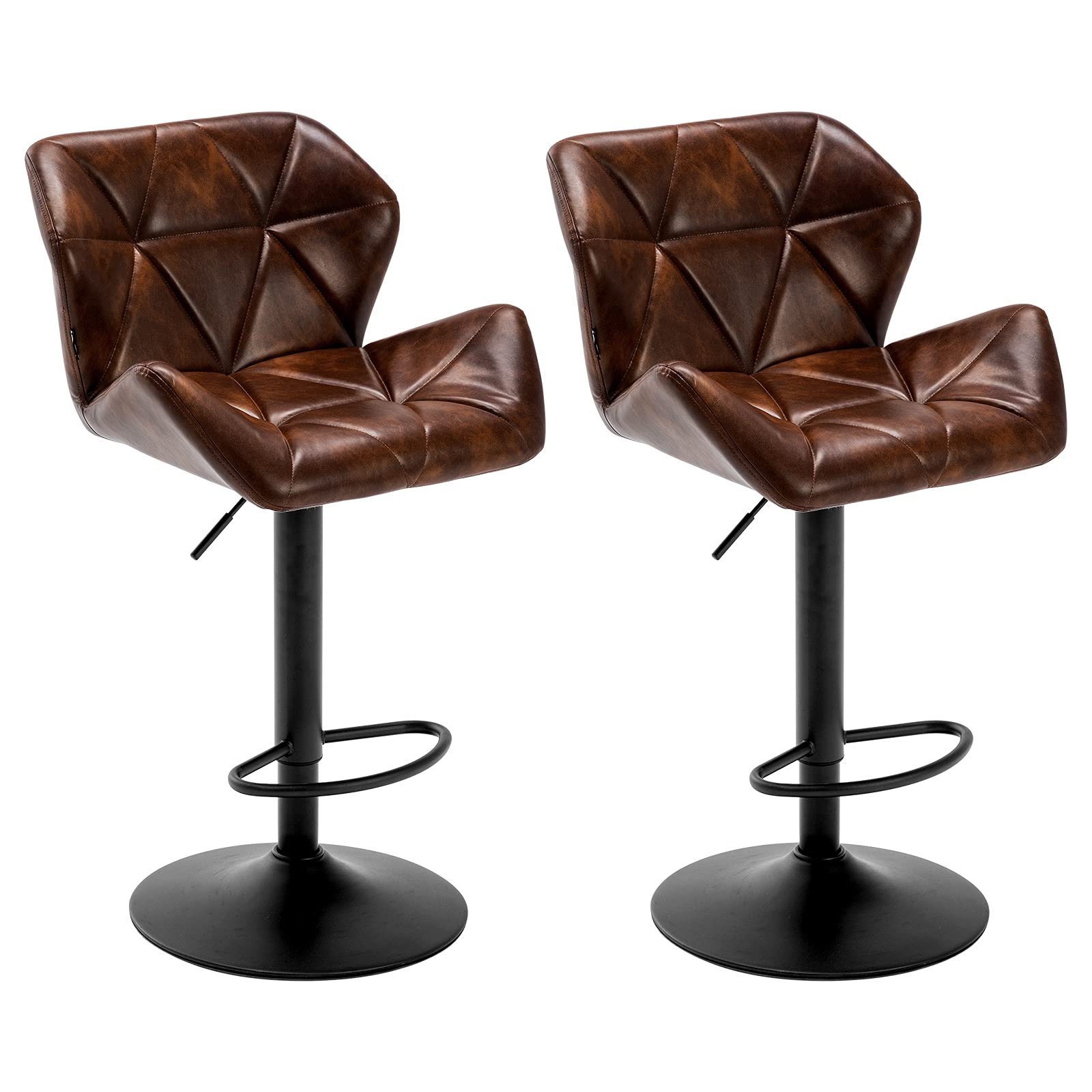 Buy Duhome Modern Faux Leather Bar Stools Set of 2, Height Adjustable