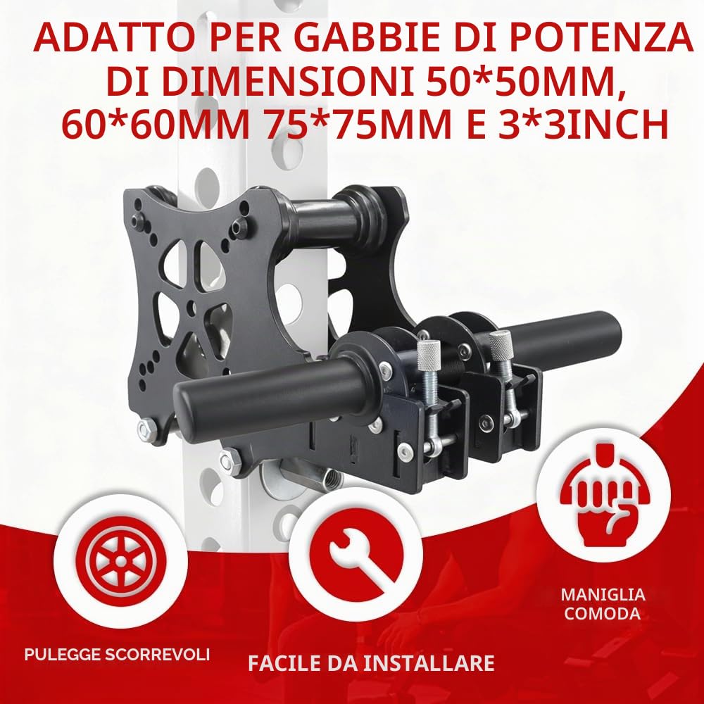 Accessori per sistema di pulegge per power rack da palestra, accessori per macchina Smith, accessori per cavi a puleggia per palestra, per crossover a cavo, panca da pressa, squat profondo