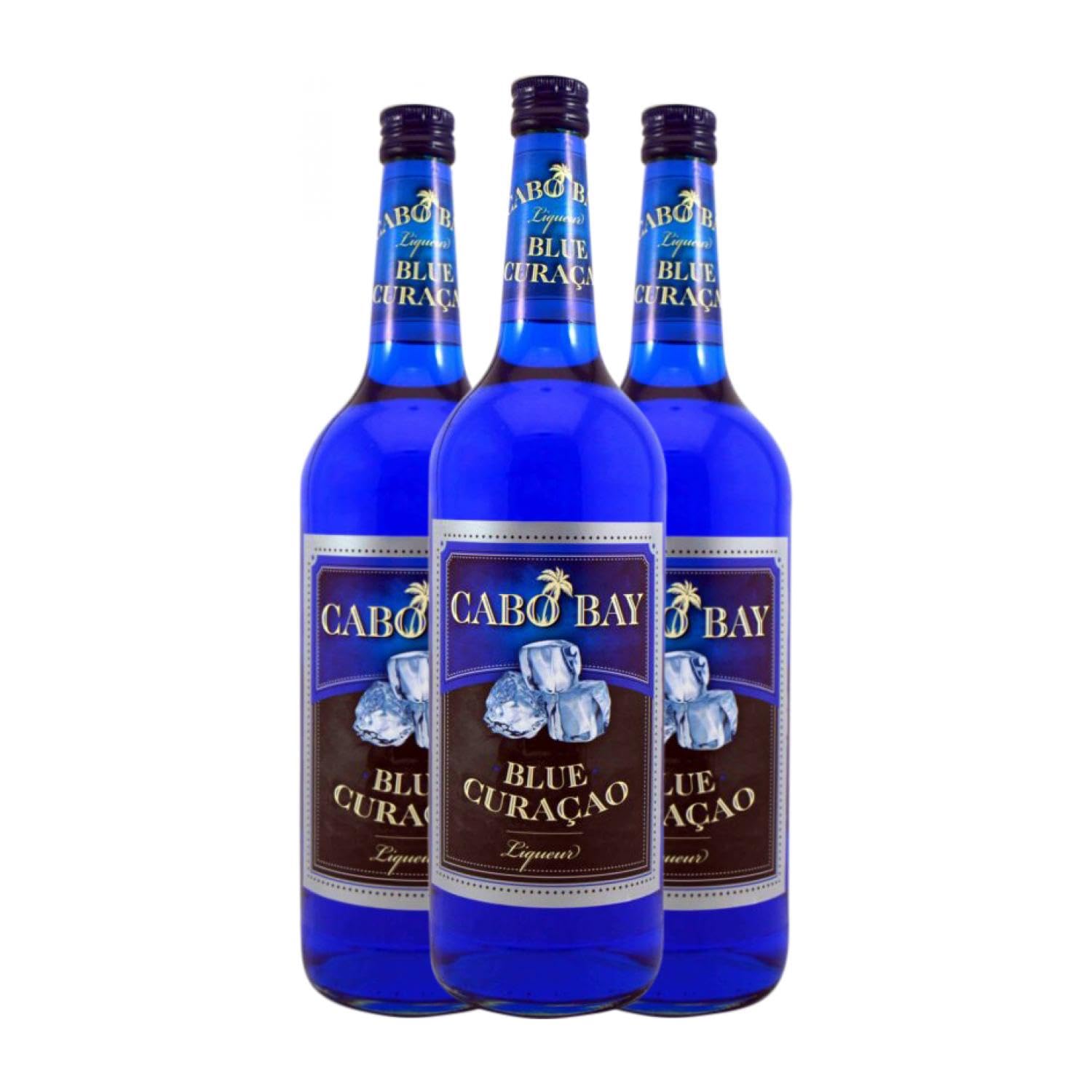 Licores Wilhelm Braun Cabo Bay Blue Curaçao 1 L (Caja de 3 Botellas de 1 L)