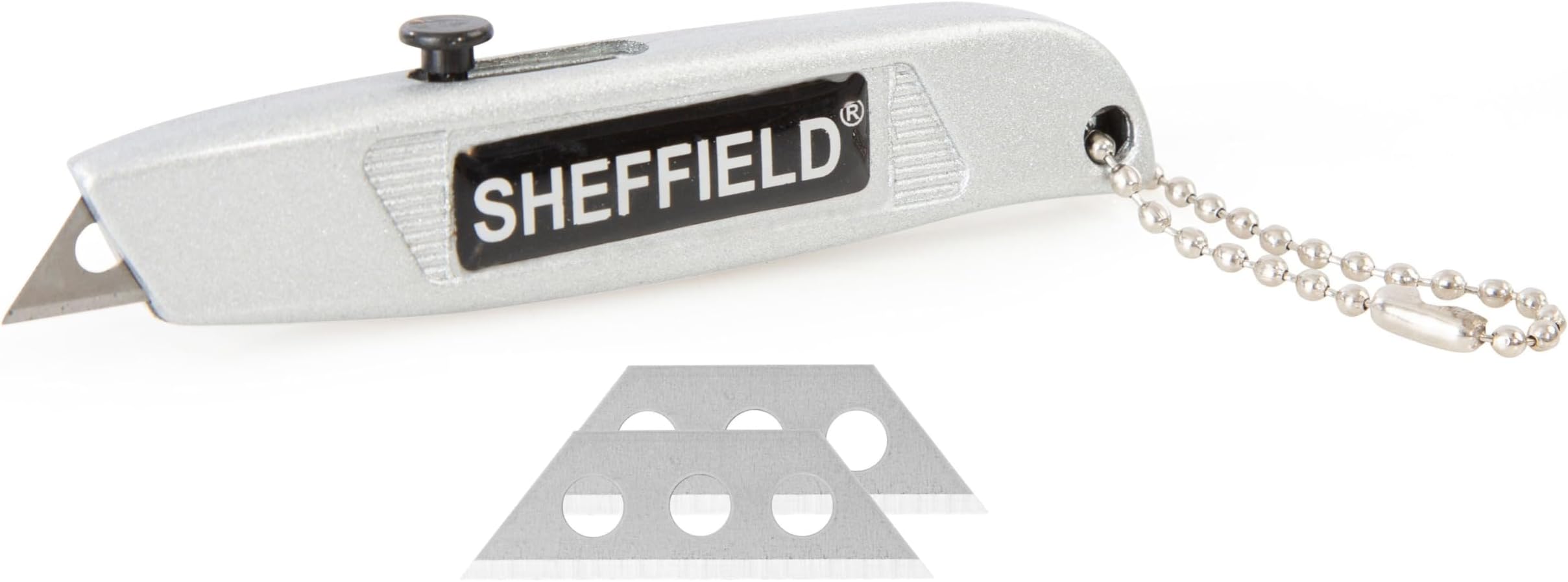 Mini Utility Knife, Retractable Box Cutter, for Cardboard, Drywall, Carpet, with Comfort Grip, 3-Position Blade Lock, Extra Blade Storage