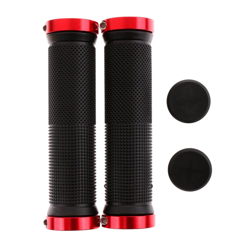 1 Pair Mountain Bike Handlebar Cover Grips Smooth Soft Rubber Handle Red | Cycling | Bicycle Components & Parts | Handlebar Grips Tape & Pads-image-8