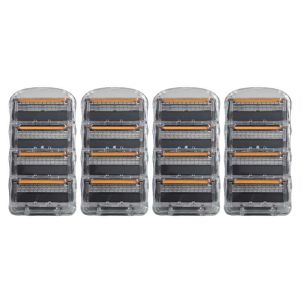 COOLHILL プログライド 替刃 電動 5枚刃 フレックスボール 5+1 ピンポイント トリマー 髭剃り ひげそり カミソリ プログライド フュージョン 互換 (ブラック 16個)