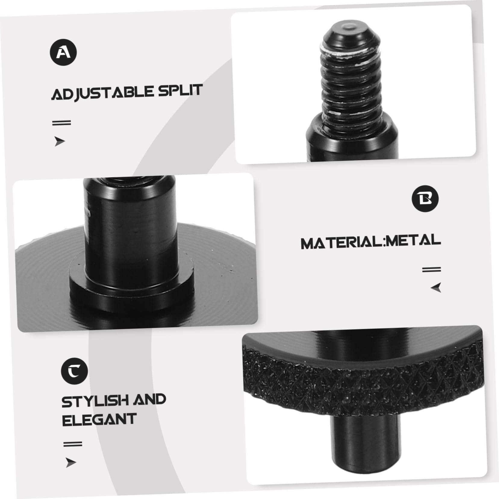 NULYLU Double Bass Bridge Replacement Screws Fitting for Bass Adjuster Precision Made for Enhanced Performance Black 1 Pair