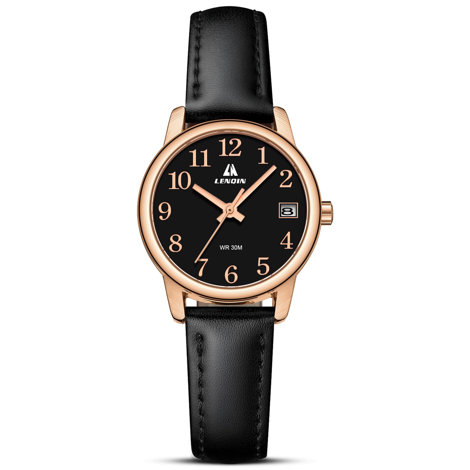 Ladies Watches, Analog Quartz Watches for Women, Waterproof Women's Wrist Watches with Leather Strap