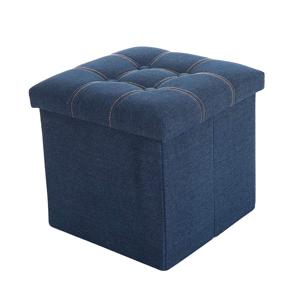 Buy WALTSOM Folding Storage Ottoman, Cube Footrest Seat Stool Toy Chest