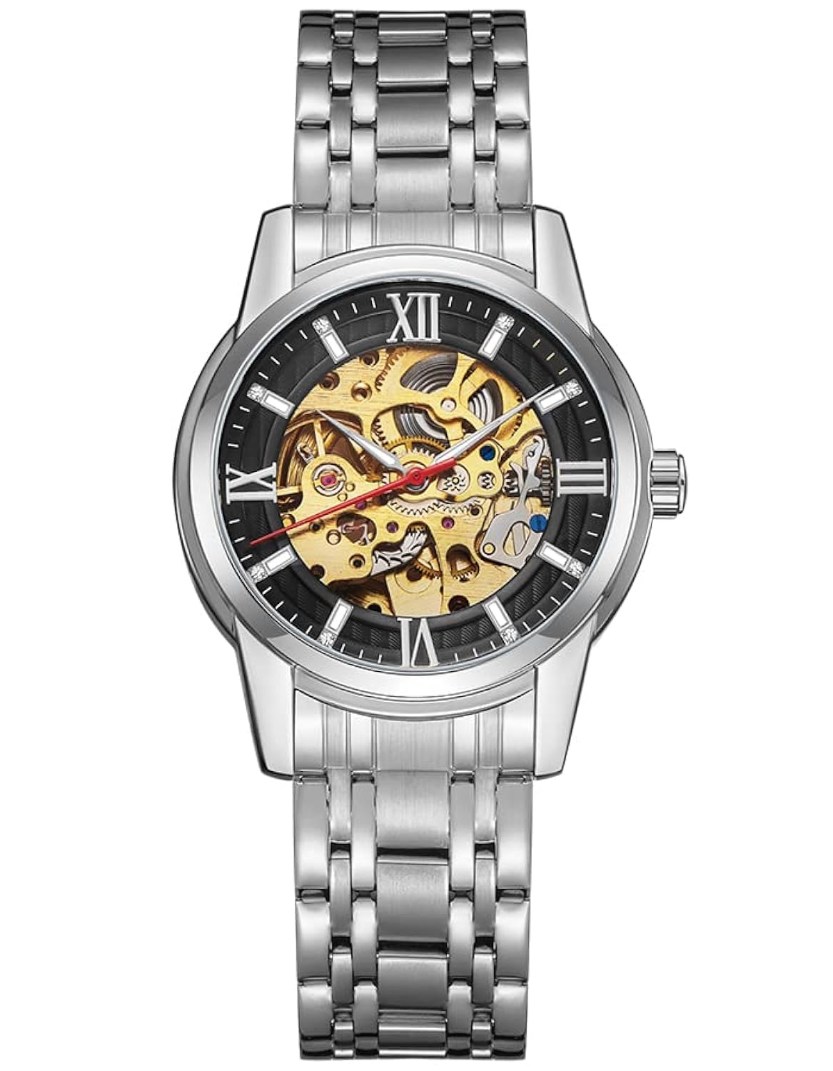 Kenneth Scott Mens Black Dial Mechanical Watch - K22311-SBSB, Bracelet (B0BHZT212N) Amazon Price History, Amazon Price Tracker