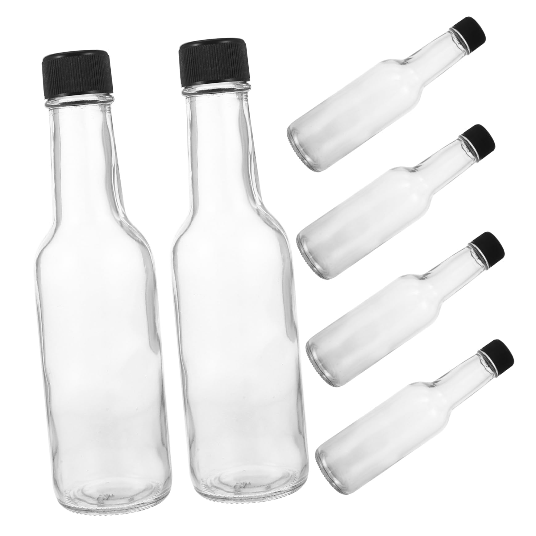 Bouteilles à Condiments en Verre 6 Pièces 150ml Couvercle