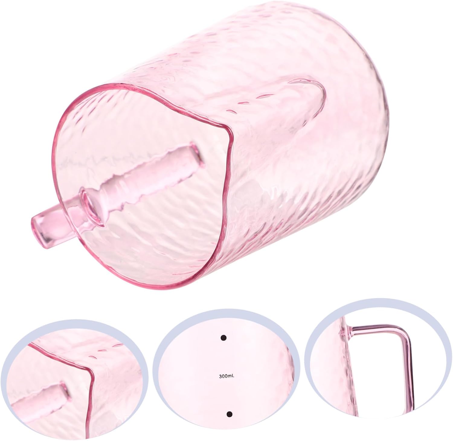 Milk Can Coffee Jar Scoop Portable Server 500ml Glass Pot Milk Can Kitchen Gadget Pink