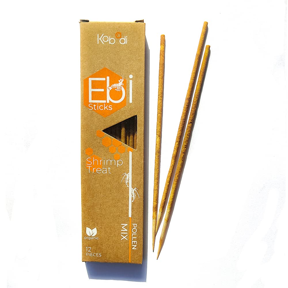 kabadi Aquatic EBI Sticks Pollen Mix Shrimp Treat Natural Organic Pollen Mix Sticks Food Sticks for Shrimp Pack of 12 (B0B54QNN3D) Amazon Price History, Amazon Price Tracker