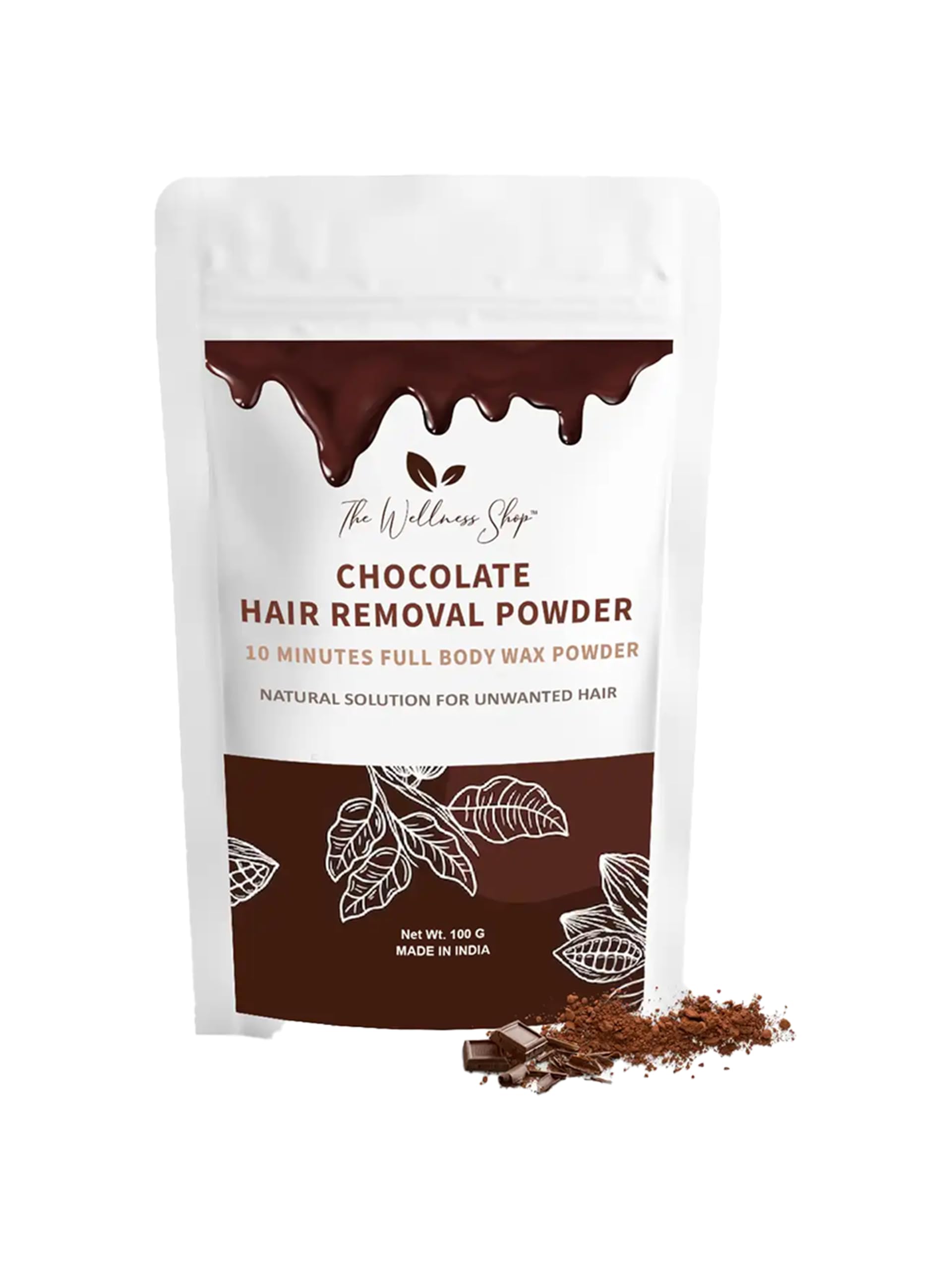 The Wellness Shop - Women Chocolate Hair Removal Powder, 10 Minute Full Body Waxing Powder, Painless And Natural Solution For Unwanted Hair And Parlour Like Result At Home (B0CF9B12RX) Amazon Price History, Amazon Price Tracker