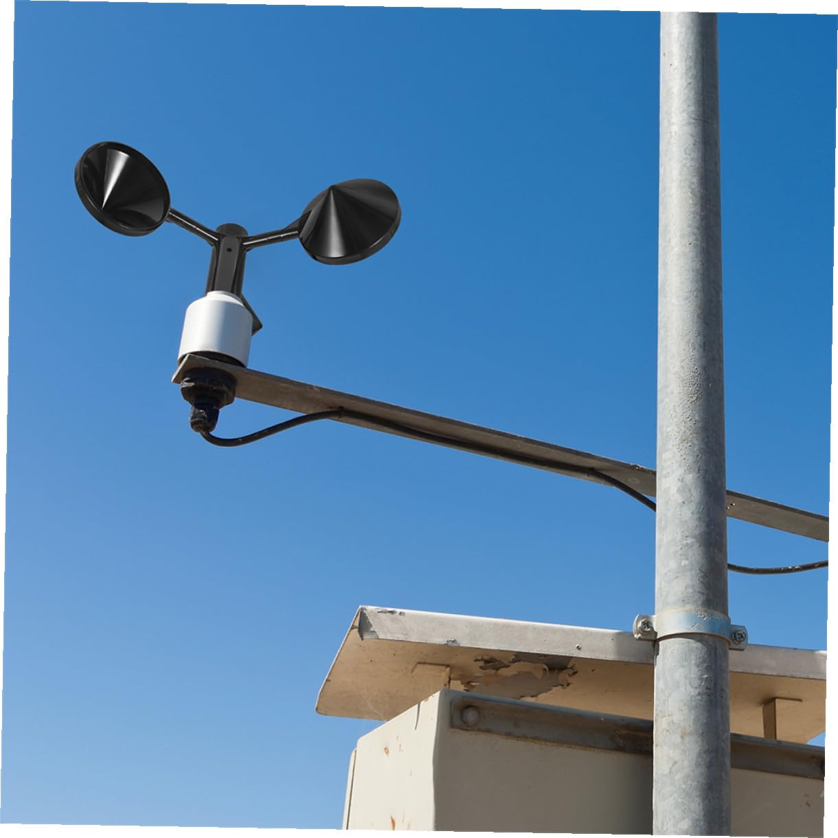 2 Stück Windgeschwindigkeitsmesser Abs Gehäuse Windbecher Sensor Ersatz für Außensensor Wetterstation Windanzeiger Draußen Robuste Windmessung