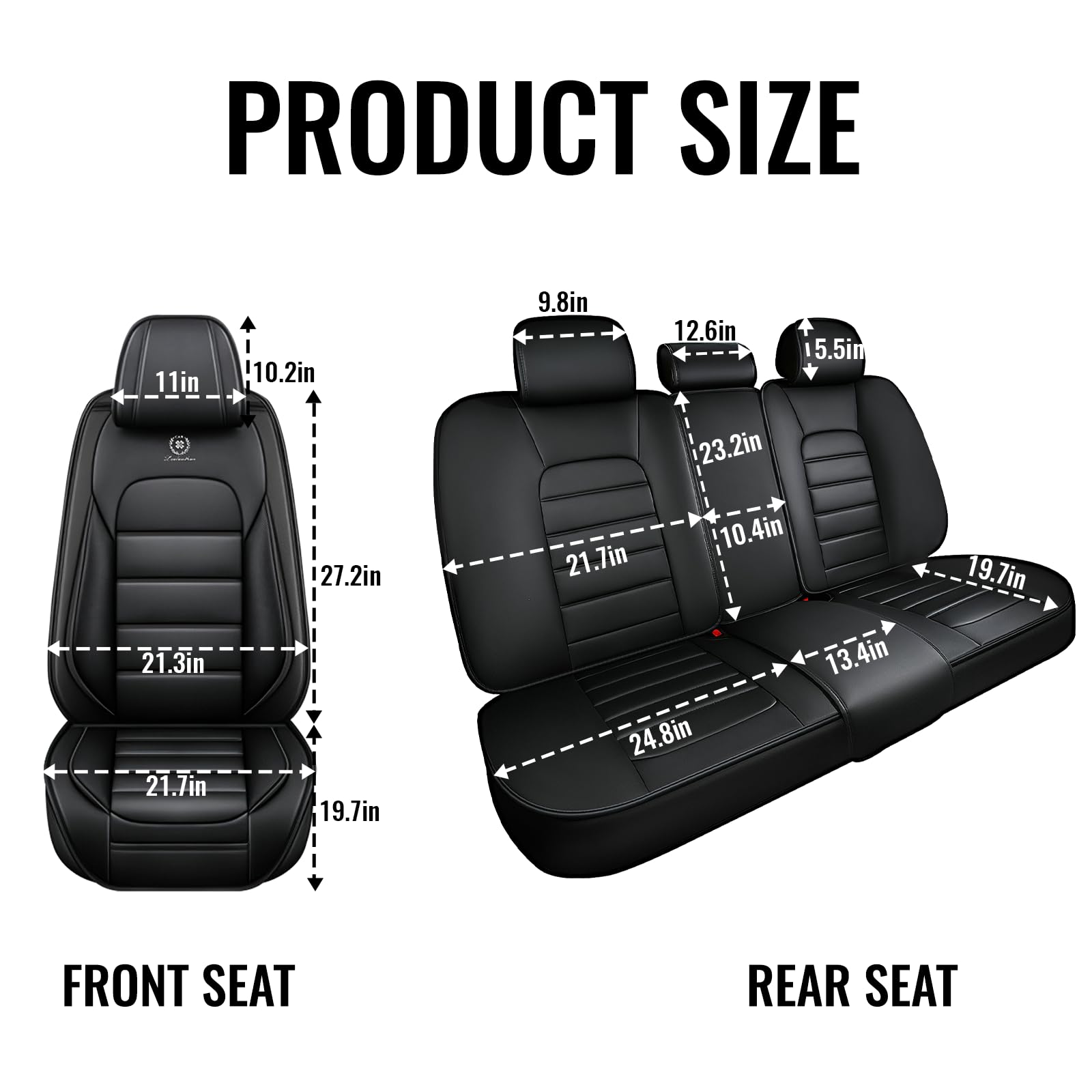 Fundas Asientos Coche Universales para MG ZS Hybrid+ Luxury 2024 2025 2026, Impermeable Transpirable PU Cuero Antideslizante,Regalo de Cumpleaños(Black Green)