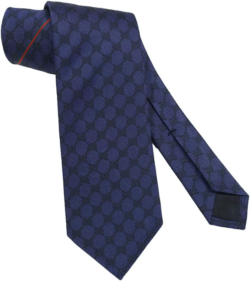 ★★送料無料★★ネクタイ ブランド ブランドネクタイ グッチ ネクタイ GG柄 ライン入り(8cm) AREND (ネイビー（GG10）) [並行輸