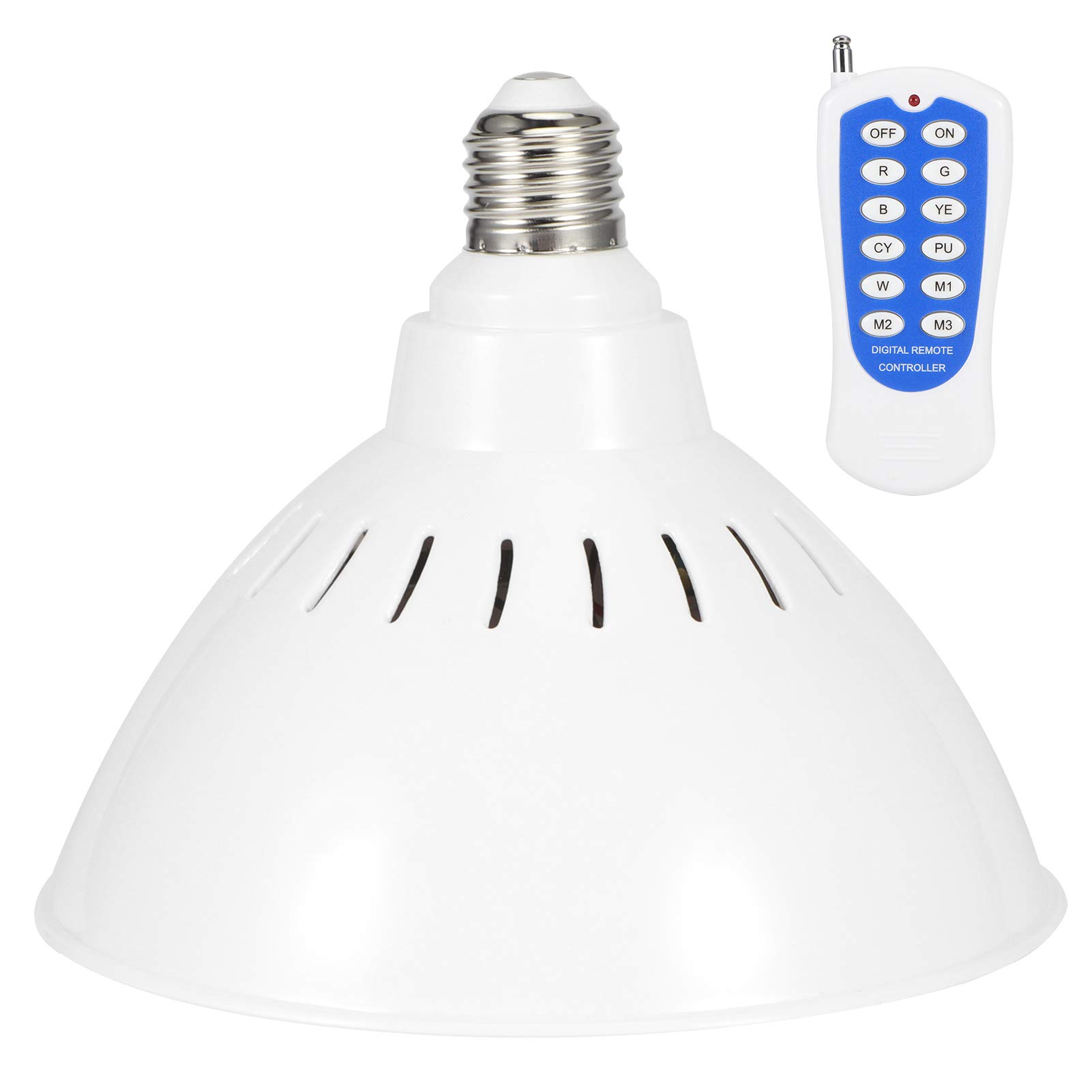 Qcwwy Beleuchtungsprodukte Pool Spa Lichter Glühbirne AC12V 25W IP68 Wasserdicht mit Fernbedienung für Schwimmbäder Teiche Brunnen E27 LED Unterwasserlicht Poollicht RGB Gartenarbeit