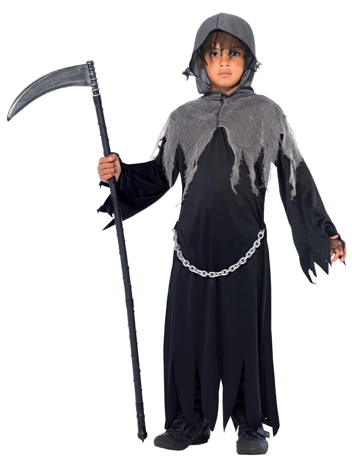 Smiffys Children'S Grim Reaper Costume, Cloak & Hood, Size: L, Color: Black, 35987