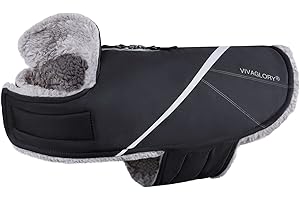 VIVAGLORY Ultra Warm Faux Fur Doggy Royal Jacket for Cold Weather