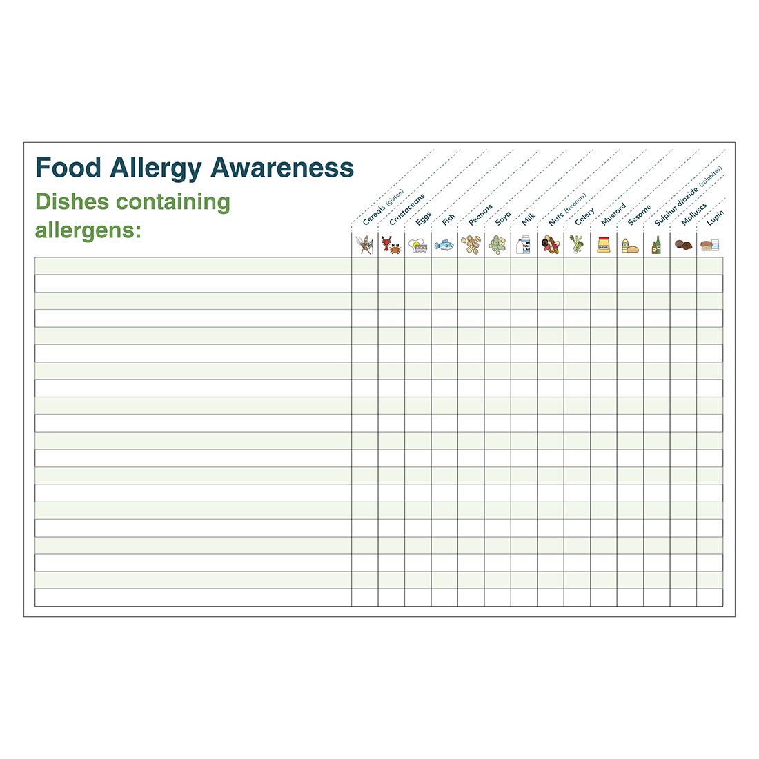 Buy Food y awareness safety sign Size 300mm x 200mm Self adhesive