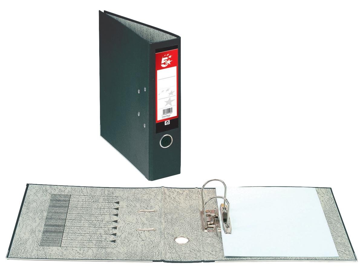 5 Star Office Lever Arch File 70mm Foolscap Black [Pack 10] — image 1