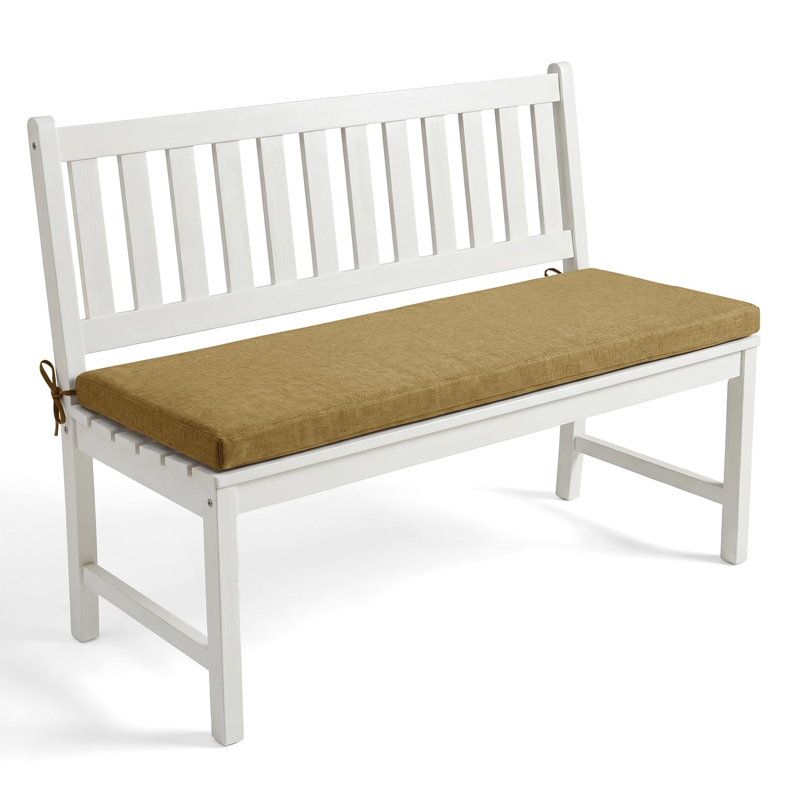 AZMAHT Linen Bench Cushion Indoor/Outdoor, 2/3 Seater High Resilience Memory Foam, Washable Removable Cover, Non-Slip Pad For Window Seat Or Chair,N07,80x55x3cm